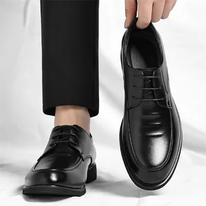 Heren Zakelijke Casual Leren Schoenen Veterschoenen Formeel Kantoor Forens Professioneel Effen Kleur Oxford Schoenen