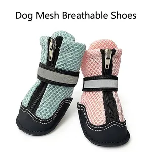 Scarpe in rete traspirante per cani con strisce riflettenti e suola antiscivolo