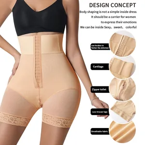 Guaina modellante a vita alta per donna con fibbie contenitive e pizzo elegante