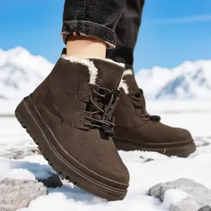 Strapazierfähige warme Winter-Schneestiefel für Kinder mit Plüschfutter und Antirutschsohle