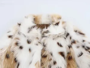 Detailed close-up of faux fur texture on a leopard spotted lapel collar coat