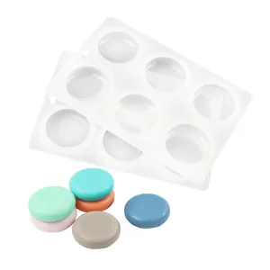 Stampo professionale in silicone rotondo a 6 cavità per sapone e torte con campioni
