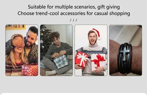 Détails du bracelet vintage en cuir tressé avec croix, idéal pour offrir en cadeau