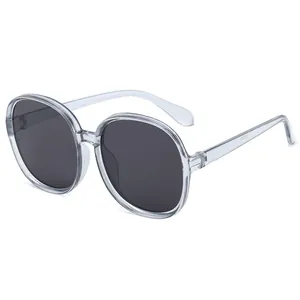Oversized retro round frame sunglasses for women featuring stylish UV protection lenses