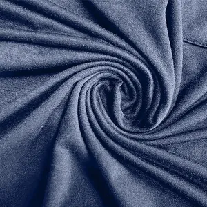 Close-up of navy blue moisture-wicking breathable fabric texture for men's polo shirt