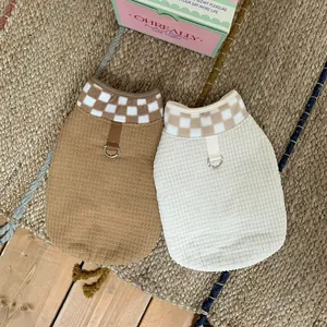 Close-up of thickened pet vests with leash D-rings for dogs and cats