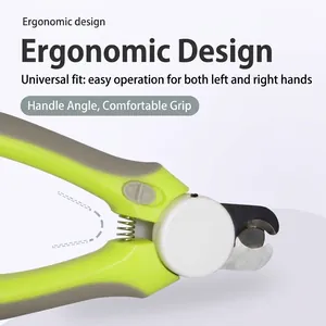 Coupe-ongles ergonomique pour animaux avec lumière LED et poignée confort sécurisée.