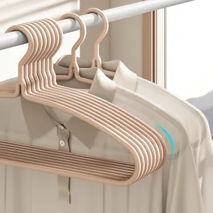 Premium shoulder-contoured non-slip clothes hangers for efficient closet organization