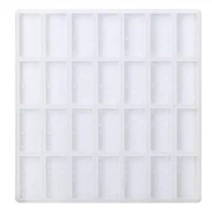 High quality white silicone domino mold with 28 cavities for resin casting and DIY crafts