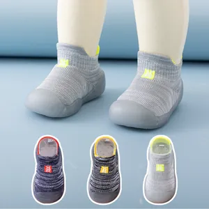 Toddler Baby Walking Sock Shoes Soft Sole Anti Slip Breathable Knit Infant First Walker Slip On Shoes For Boys Girls Casual Footwear