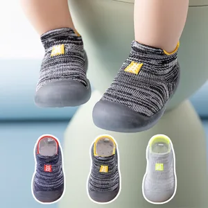 Soft sole anti-slip baby walking shoes, slip-on toddler sock shoes for boys and girls.