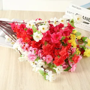 Artificial flower bouquet colorful plum blossom for home decor tabletop arrangement