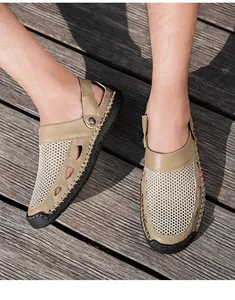 Ademende mesh buitensandalen voor heren met antislip dikke zolen voor de zomerperiode
