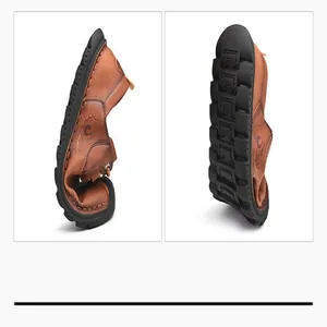 Flexibele bruine leren herenschoenen met een zachte, antislipzool voor dagelijks comfort.