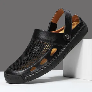Ademende heren zomerklompen met mesh bovenwerk en antislip rubberen zool voor heren