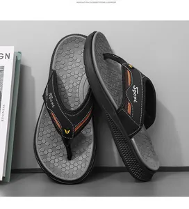 Sportliche Herren Flip-Flops mit dicker Sohle, Wabenstruktur und rutschfester EVA-Sohle