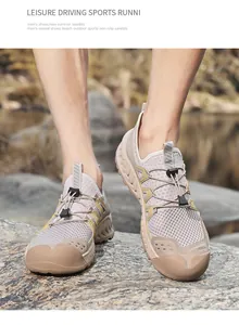 Scarpe da trekking in rete traspirante da uomo e sandali estivi con lacci rapidi