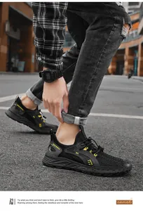 Ademende herensneakers van mesh met lichtgewicht slip-on design voor zomerse wandelingen