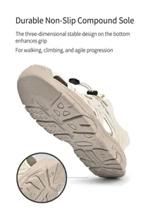 Detail view of the non-slip outsole on these men's breathable outdoor sports sandals.