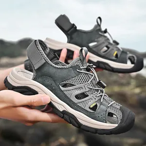 Sandali da trekking da uomo in mesh con suola antiscivolo per spiaggia all'aperto