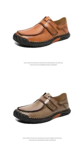 Handgemaakte heren loafers met lichte EVA-zolen in twee klassieke kleurstellingen.