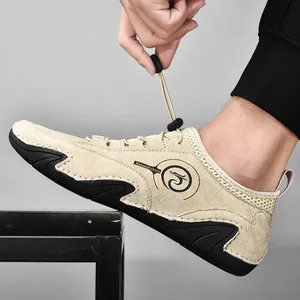 Breathable men's casual loafers with octopus-style rubber sole for spring and summer