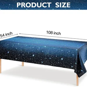 Tovaglia Cielo Stellato Viola Usa e Getta Impermeabile Antimacchia Tema Galassia Copritavolo Plastica Per Festa Compleanno Bambini