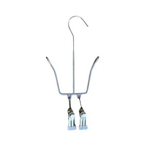 Durable stainless steel shoe drying rack with non-slip clips for balcony and outdoor use