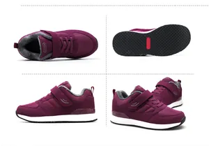 Detail view showing four angles of maroon fleece-lined winter sneakers for women