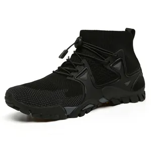Scarpe da scoglio nere in mesh traspirante con sistema di allacciatura rapida outdoor