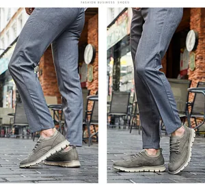 Detailansicht grauer Brogue-Wanderschuhe mit dicken Sohlen für Herren
