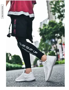 Ademende witte mesh hardloopschoenen voor heren met een stijlvol hol ontwerp voor de zomer