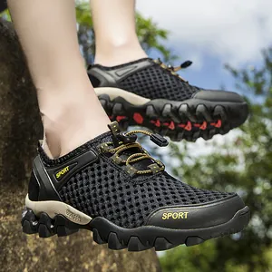 Chaussures de sport d'extérieur en maille respirante pour hommes avec semelle épaisse