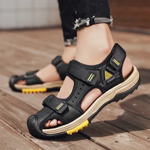 Sandalias de senderismo para hombre con punta cerrada y correas ajustables