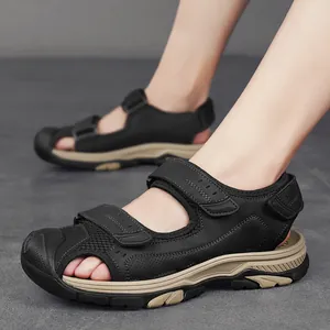 Sandales de marche d'extérieur professionnelles pour hommes avec semelle antidérapante et velcro