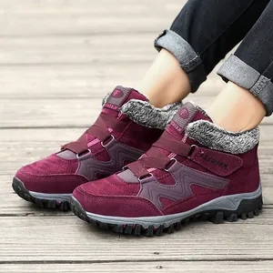 Bottes de neige chaudes pour hommes avec doublure épaisse et semelle robuste