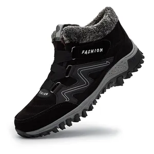 Bottes de neige Martin pour hommes avec doublure en fausse fourrure et semelle crantée