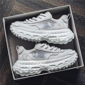 Sneakers Chunky da Uomo Traspiranti in Rete con Suola a Pneumatico Scarpe Dad Shoes Sportive Casual con Zeppa per Uomo