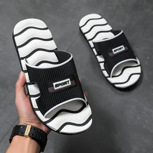 Herren Casual EVA Weiche Cloud Slides Sommer Rutschfeste Sport Sandalen Mode Wellenmuster Strand Hausschuhe Für Zuhause Outdoor