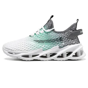 Chaussures de course pour hommes en mesh respirant avec semelle à lame amortissante