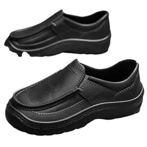 Professionele zwarte waterdichte en antislip koksschoenen voor heren, oliebestendige afwerking