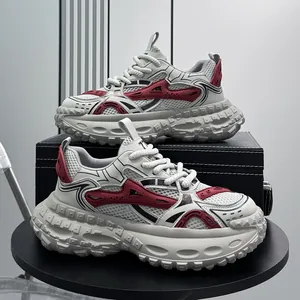Moderne 2025 Heren Zomer Ademende Dad Shoes met Dikke Bandenzool voor Hoogteverhoging
