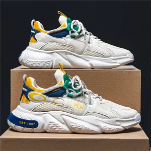 Uomo Dad Shoes Traspirante Suola Spessa Color Block Mesh Sneakers Retro Casual Scarpe da Corsa per Sport All'aperto Moda Calzature