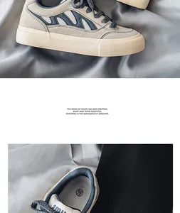 Vue détaillée des baskets respirantes en mesh pour hommes avec empiècements en daim