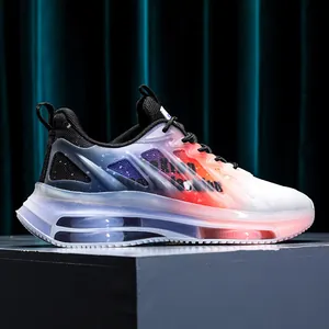 Zapatillas deportivas para hombre con doble cámara de aire y diseño de galaxia