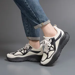 Side view of lightweight non-slip running shoes for men with breathable mesh design