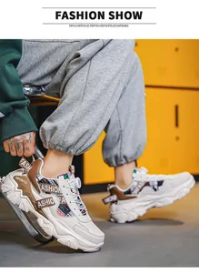 Modieuze chunky herensneakers met draaisluiting en dikke zool voor extra comfort