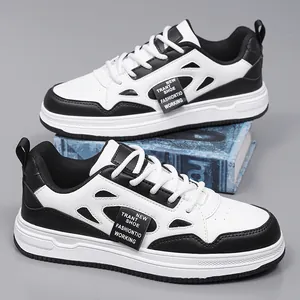 Zapatillas de Skate Casual Modernas Originales para Hombre Sneakers de Cuero de Microfibra Bajos para Adolescentes Primavera