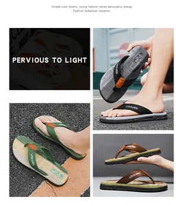 Robuste Herren-Flip-Flops für draußen mit bequemen Stoffriemen in verschiedenen Farben