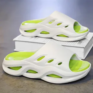 Men's Summer Outdoor Slides EVA Thick Sole Non-slip Breathable Hollow Sporty Beach Casual Fashion Brand Sandals For Men